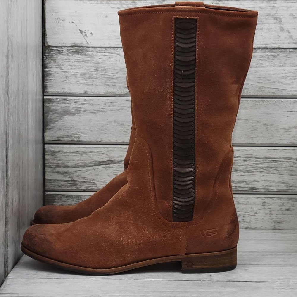 UGG ANNISA Burnished Suede Leather Boots Women Size 8 US/ 39 EU